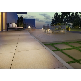 Gresie exterior rectificata 60 x 60 x 2cm Kerblock Beige