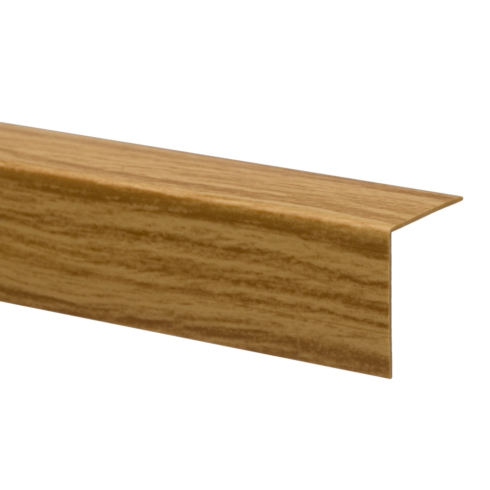 Profil de colt din PVC in forma de L  25x25x2750mm Stejar ardenes