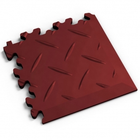 Colt pardoseala Fortelock Light/Industry Diamond 7mm Rosu