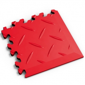 Colt pardoseala Fortelock Light/Industry Diamond 7mm Rosu