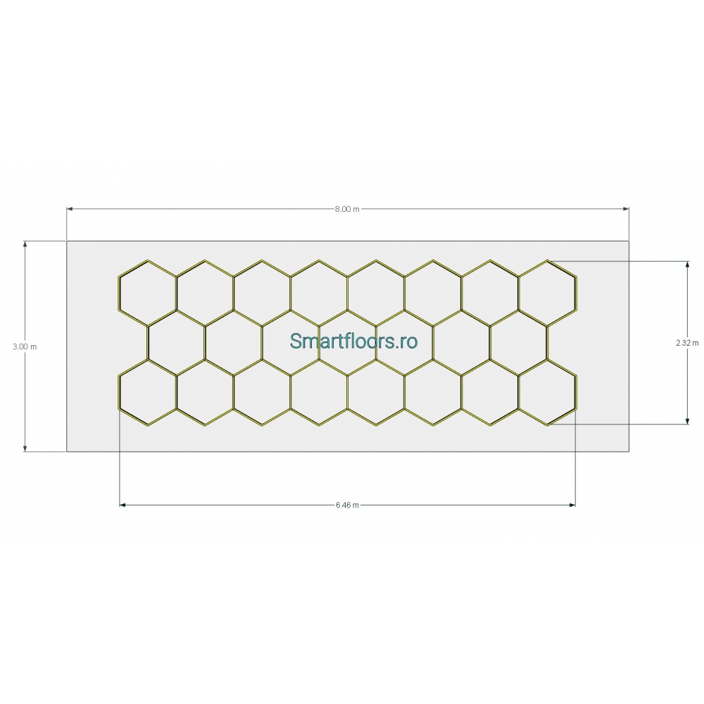 Sistem lumini Hexagon HEX4083 3x8m