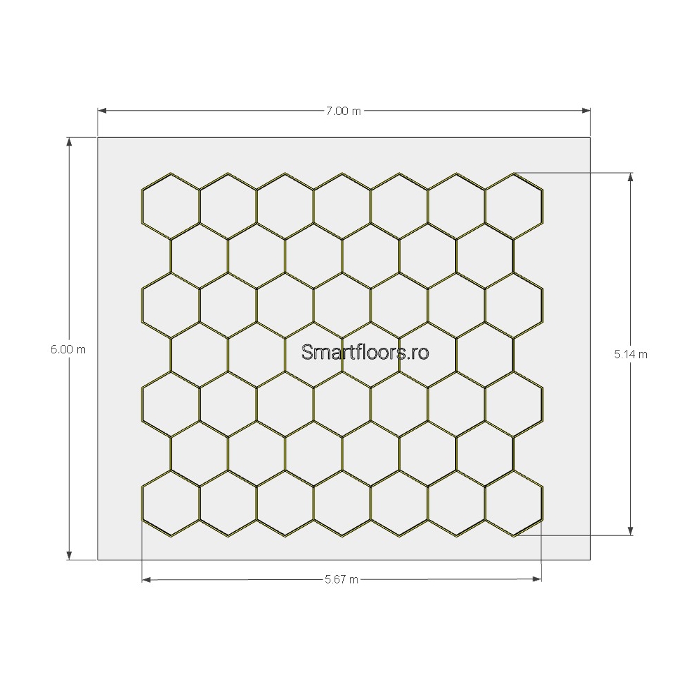 Sistem lumini Hexagon HEX4076 6x7m