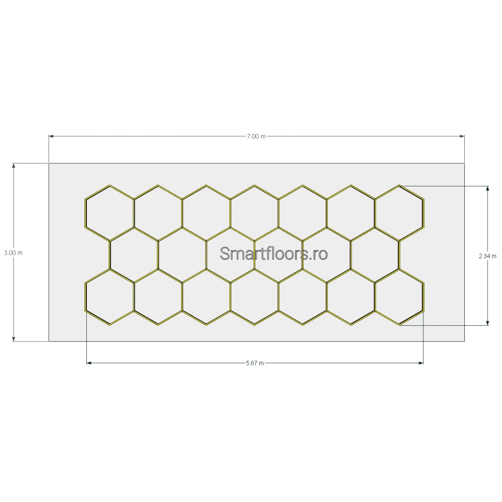 Sistem lumini Hexagon HEX4073 3x7m
