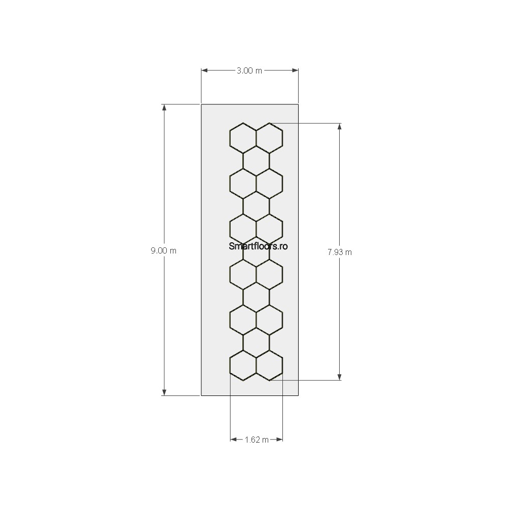 Sistem lumini Hexagon HEX4039 9x3m