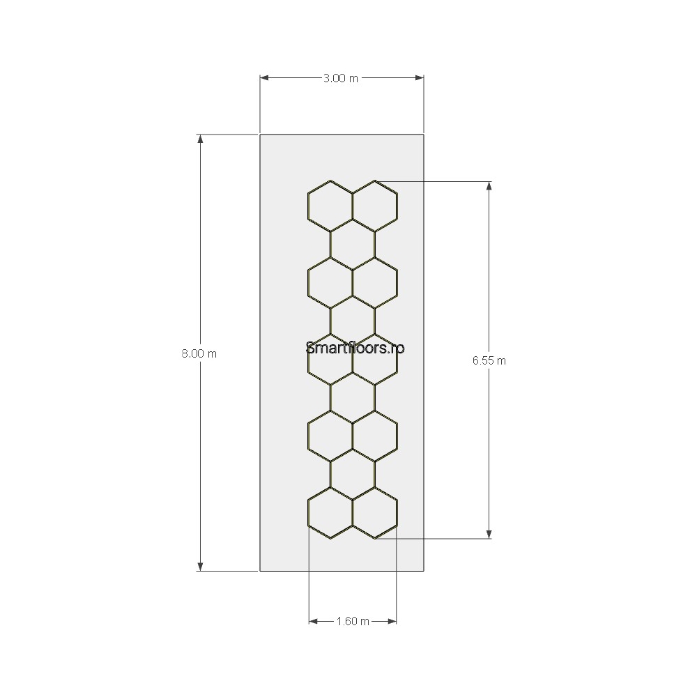 Sistem lumini Hexagon HEX4038 8x3m
