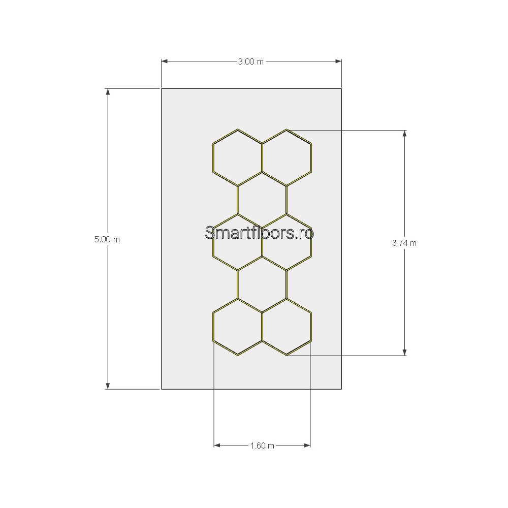 Sistem lumini Hexagon HEX4035 5x3m