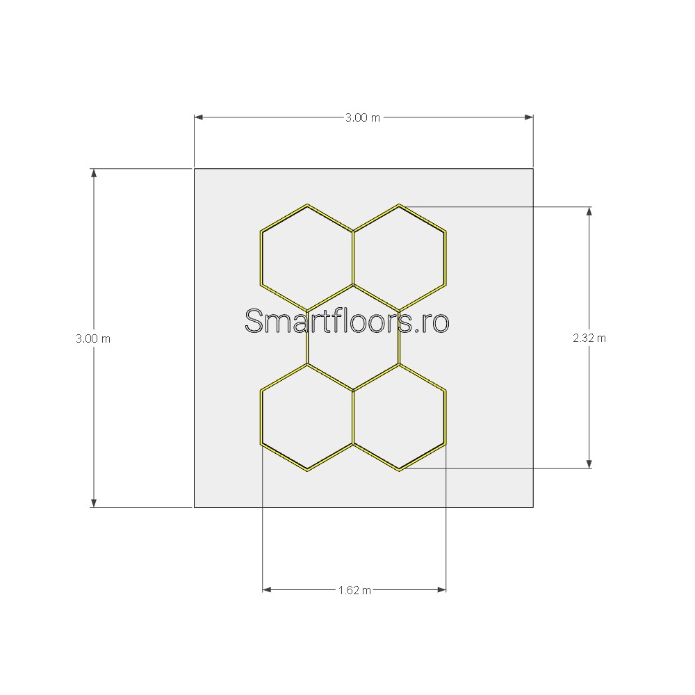 Sistem lumini Hexagon HEX4033 3x3m