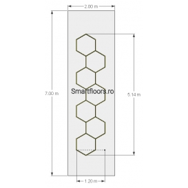 Sistem lumini Hexagon Hexlights HEX4027 7x2m