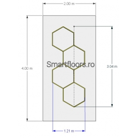 Sistem lumini Hexagon Hexlights HEX4024 4x2m